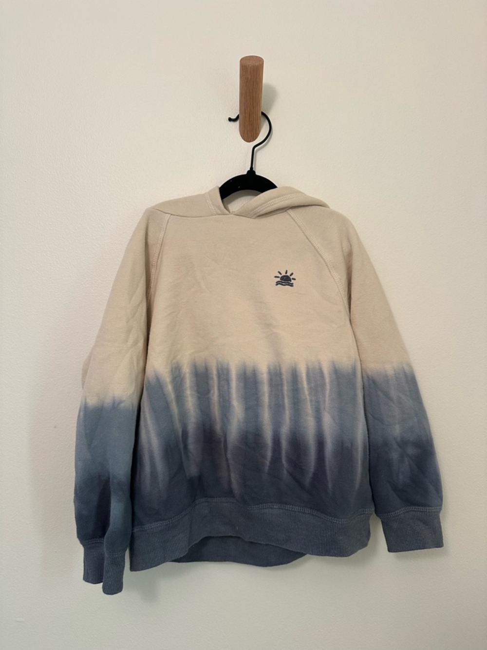 Little Co Embroidered Sun Dye Hoodie Sweatshirt
